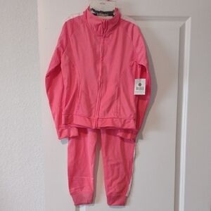 Pink Girls Tracksuit Set with bracelet nwt
